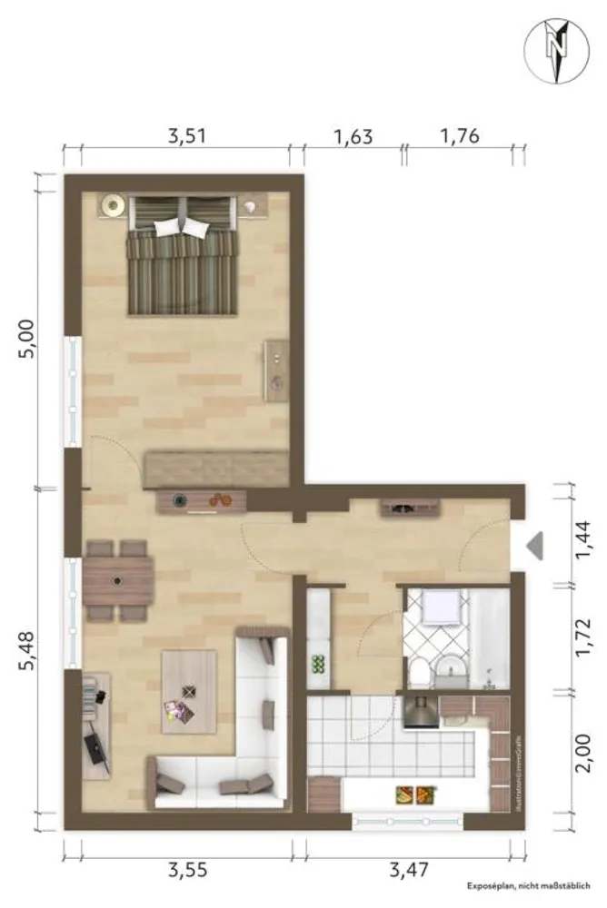 2 Zimmer Wohnung mit 54 m² in Hoyerswerda – Bild 2