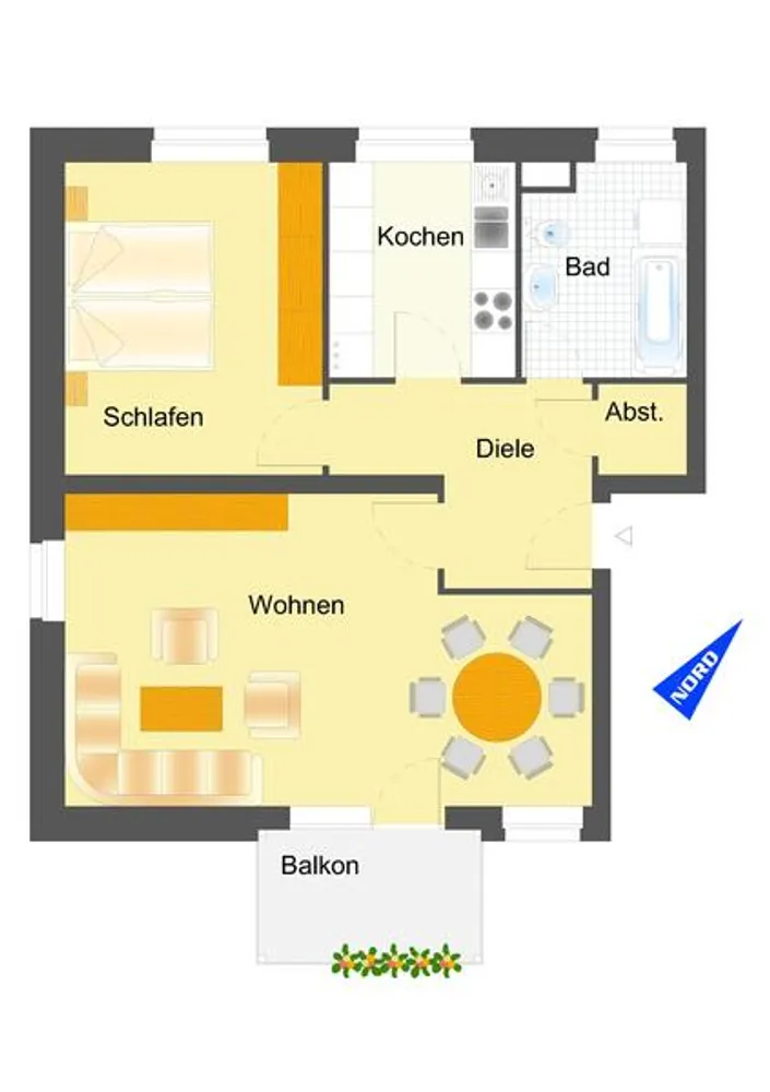 2 Zimmer Wohnung mit 65 m² in Düsseldorf – Bild 1