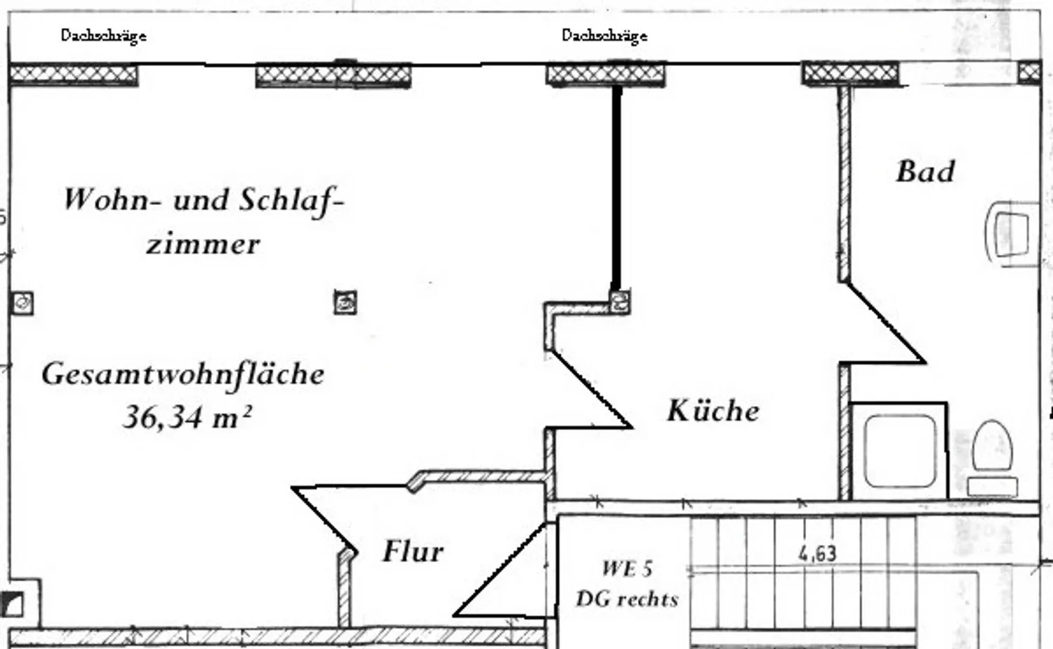 1 room apartment with 36 m² in Gotha – Photo 2
