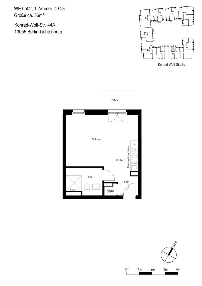 1 room apartment with 36 m² in Berlin – Photo 2