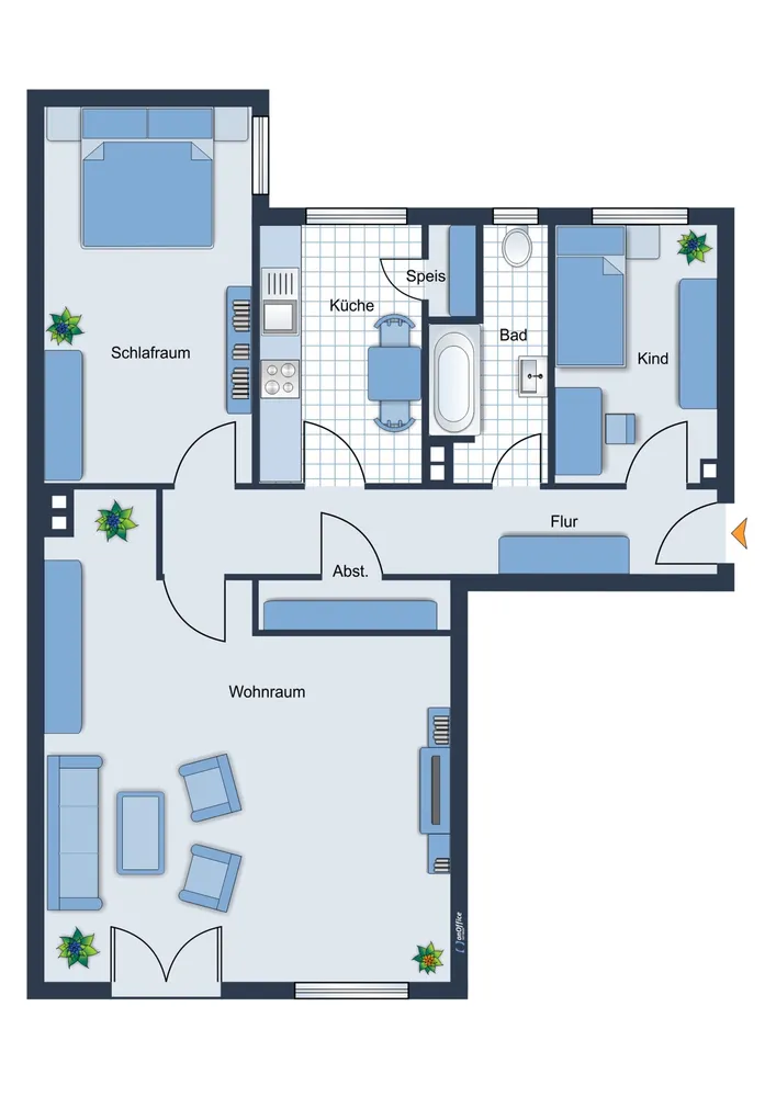 3 Zimmer Wohnung mit 101 m² in Augsburg – Bild 7