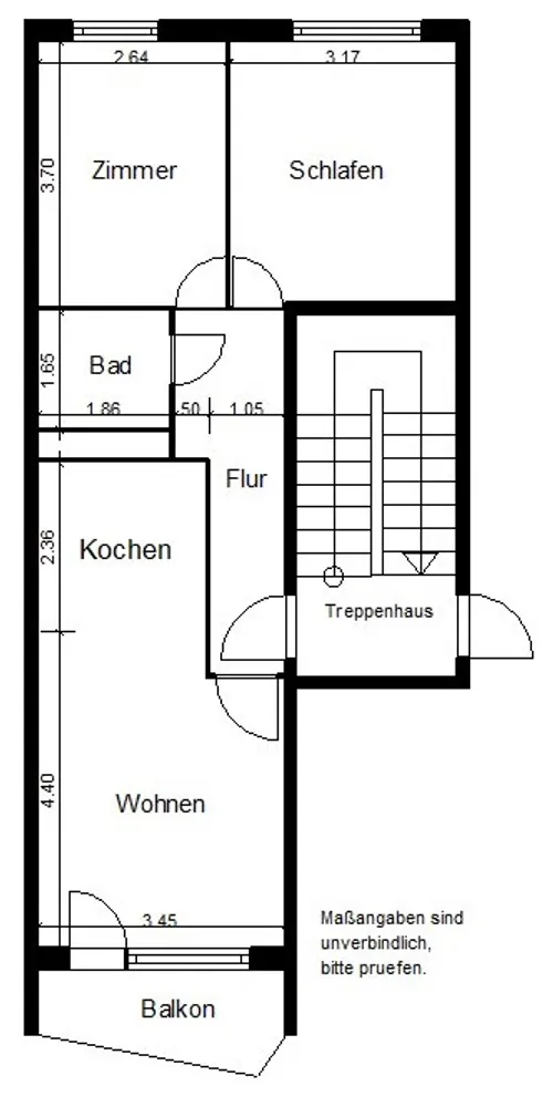 3 Zimmer Wohnung mit 51 m² in Nordhausen – Bild 2