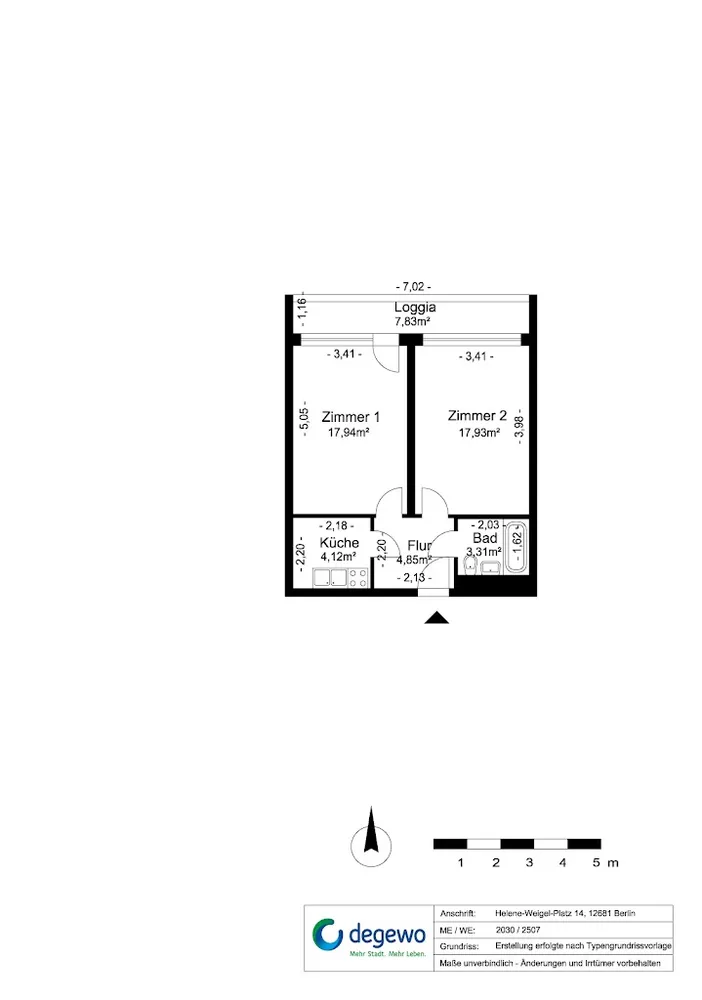 2 room apartment with 45 m² in Berlin – Photo 6