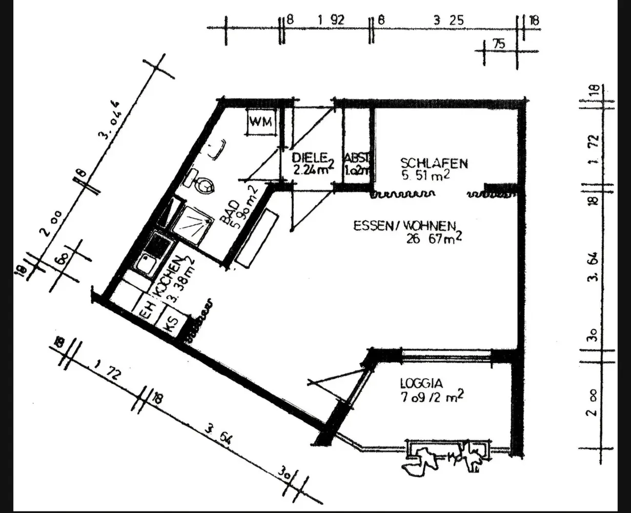 2 Zimmer Wohnung mit 48 m² in Karlsruhe – Bild 2