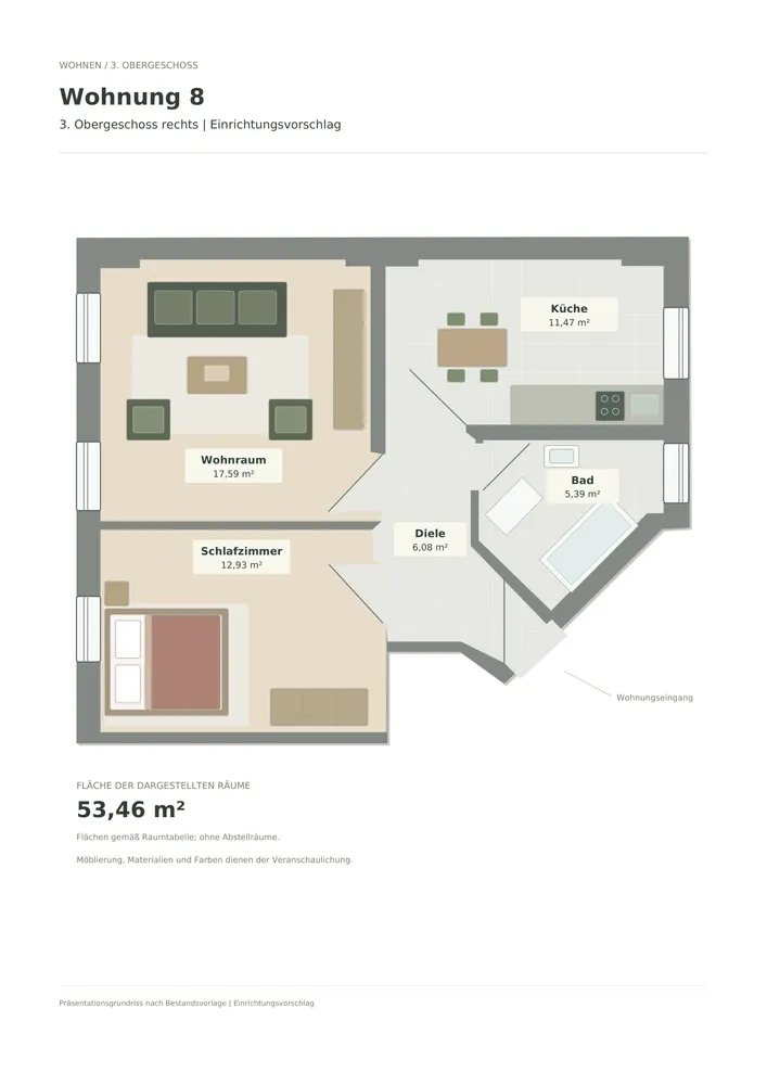 2 Zimmer Wohnung mit 53 m² in Meißen – Bild 3