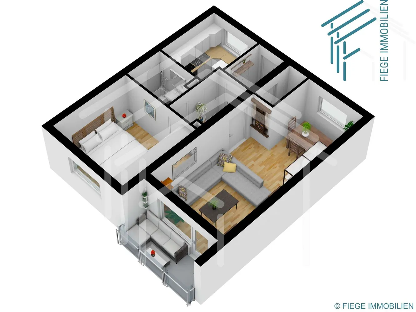 2 Zimmer Wohnung mit 57 m² in Hanau – Bild 3