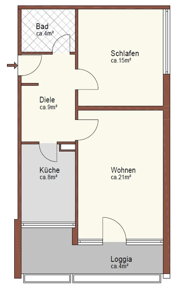 2 Zimmer Wohnung mit 61 m² in Nürnberg – Bild 10