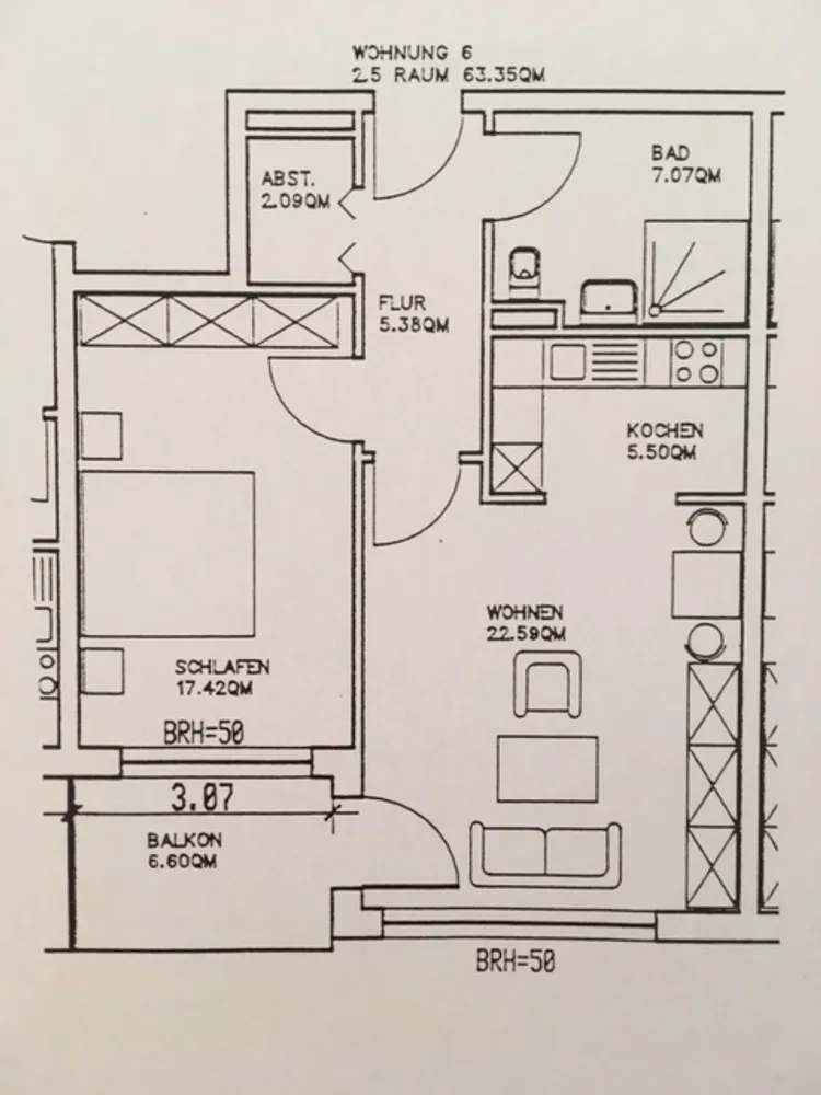 2 Zimmer Wohnung mit 63 m² in Herne – Bild 3