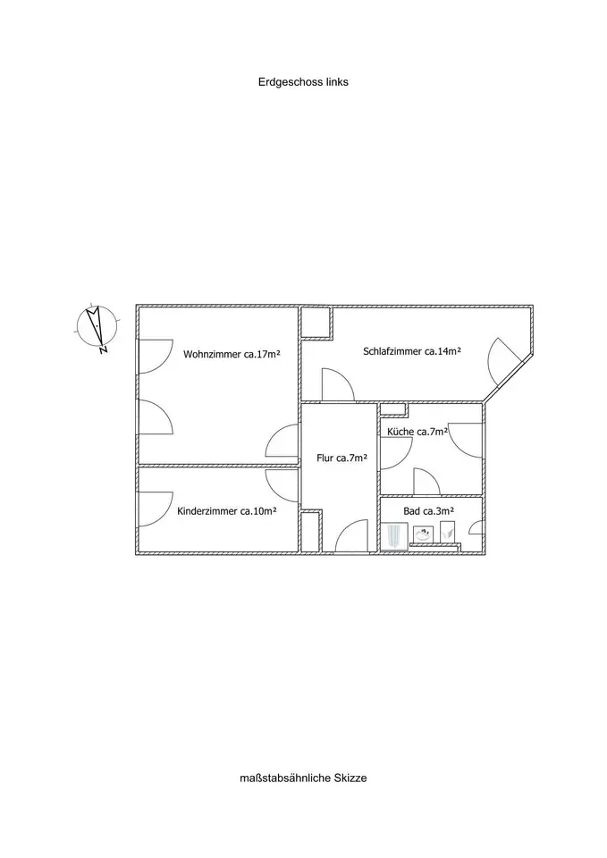 3 Zimmer Wohnung mit 58 m² in Halle (Saale) – Bild 2