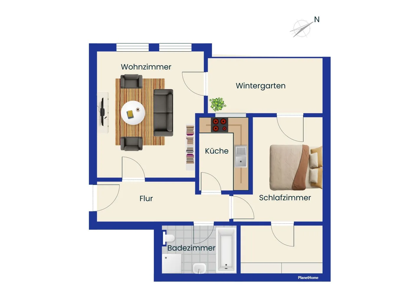 2 room apartment with 58 m² in Chemnitz – Photo 4