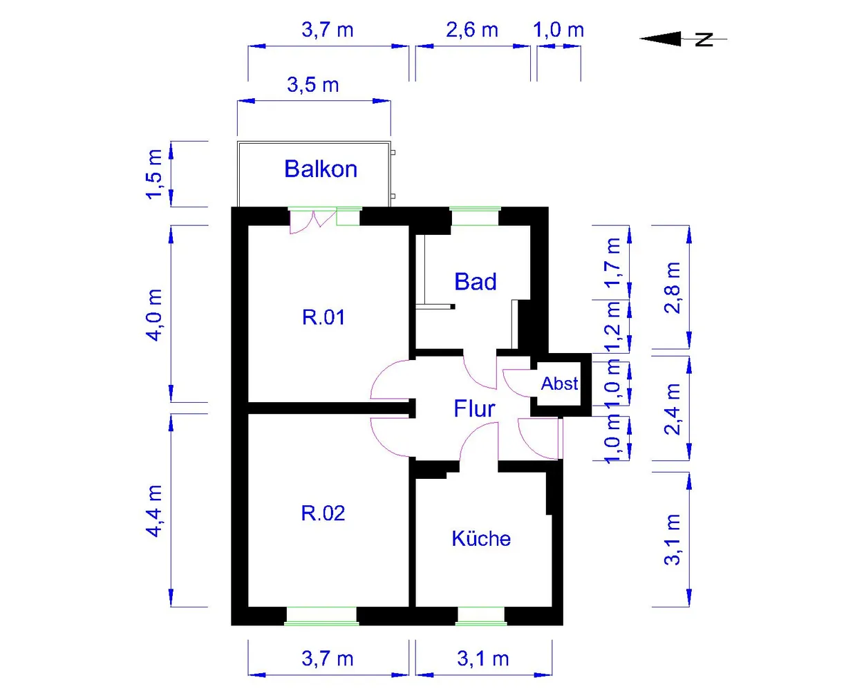 2 room apartment with 58 m² in Magdeburg – Photo 6