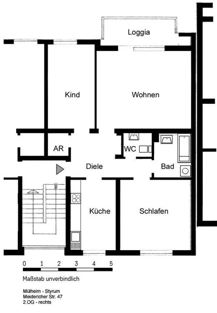 4 room apartment with 79 m² in Mülheim an der Ruhr – Photo 2