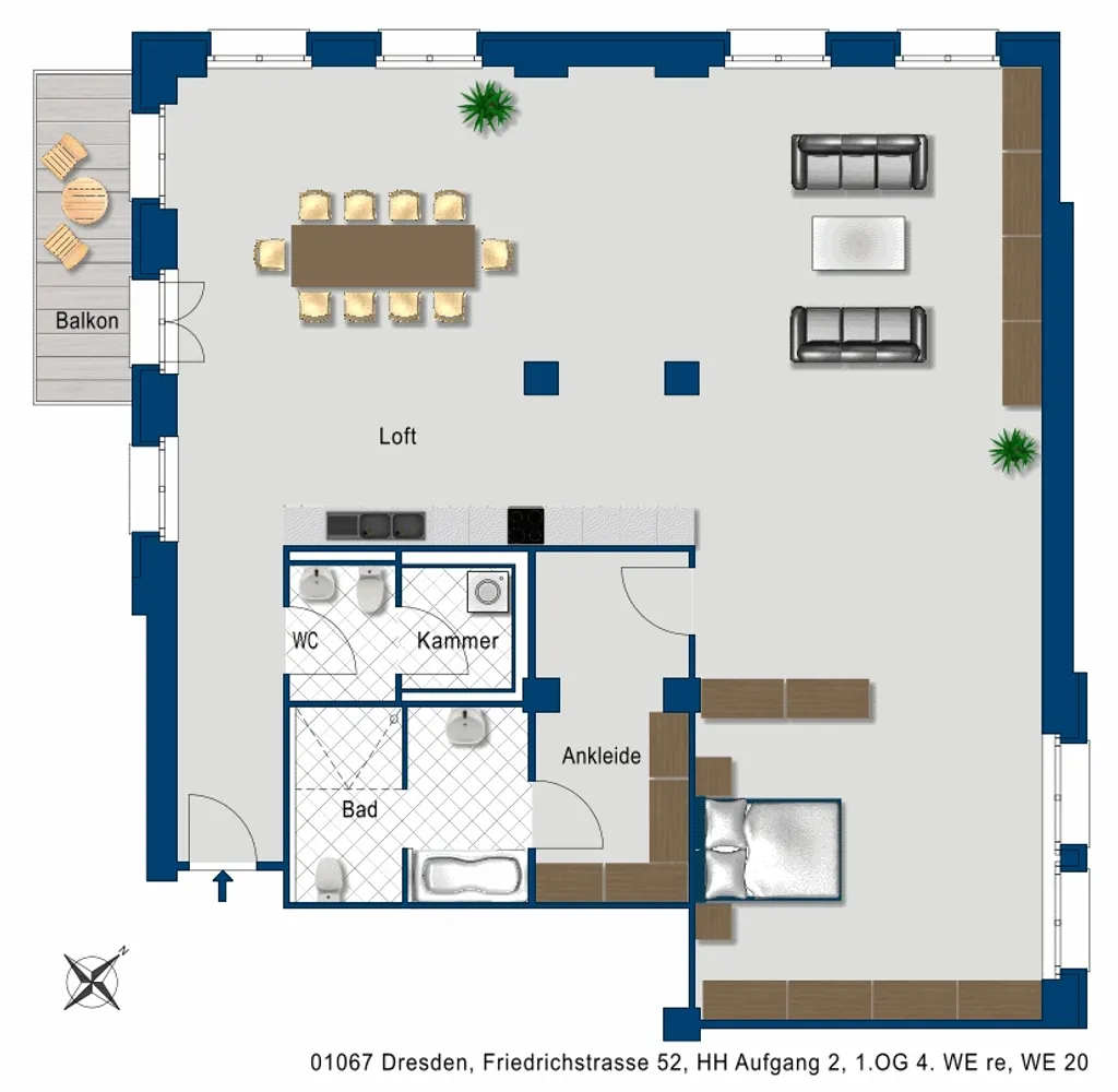 2 Zimmer Wohnung mit 168 m² in Dresden – Bild 5