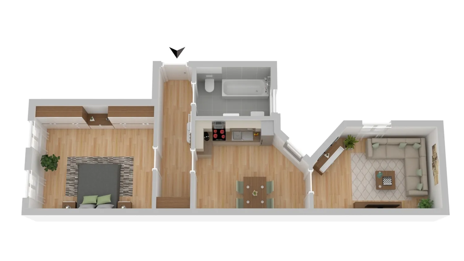 2 Zimmer Wohnung mit 62 m² in Rostock – Bild 2