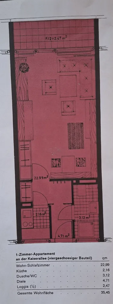 1 Zimmer Wohnung mit 35 m² in Karlsruhe – Bild 8