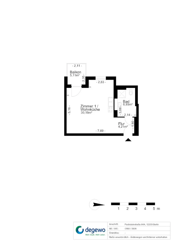 1 room apartment with 44 m² in Berlin – Photo 9