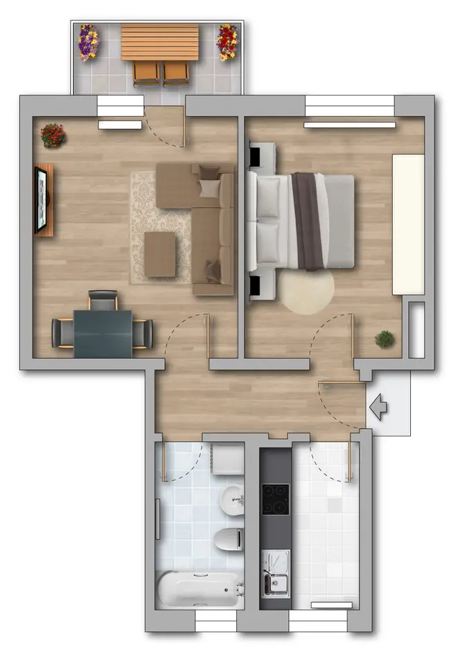 2 Zimmer Wohnung mit 49 m² in Merseburg – Bild 6