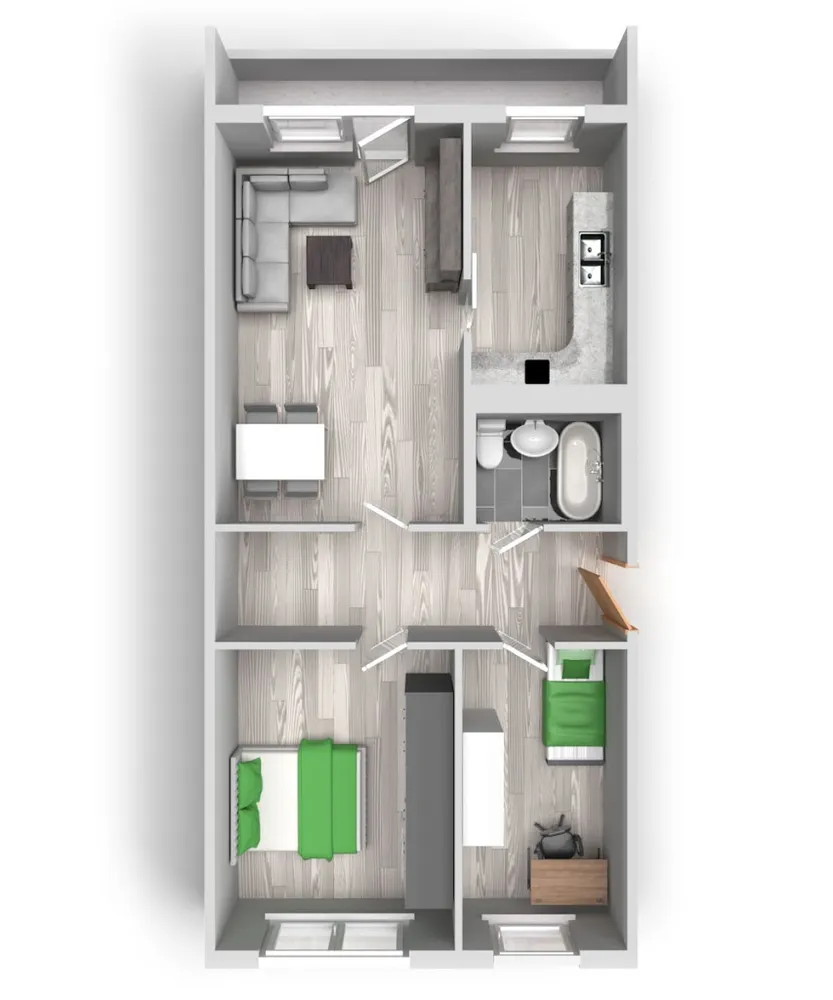 3 Zimmer Wohnung mit 70 m² in Halle (Saale) – Bild 3
