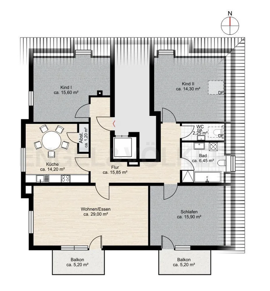 5 Zimmer Wohnung mit 120 m² in Mannheim – Bild 4