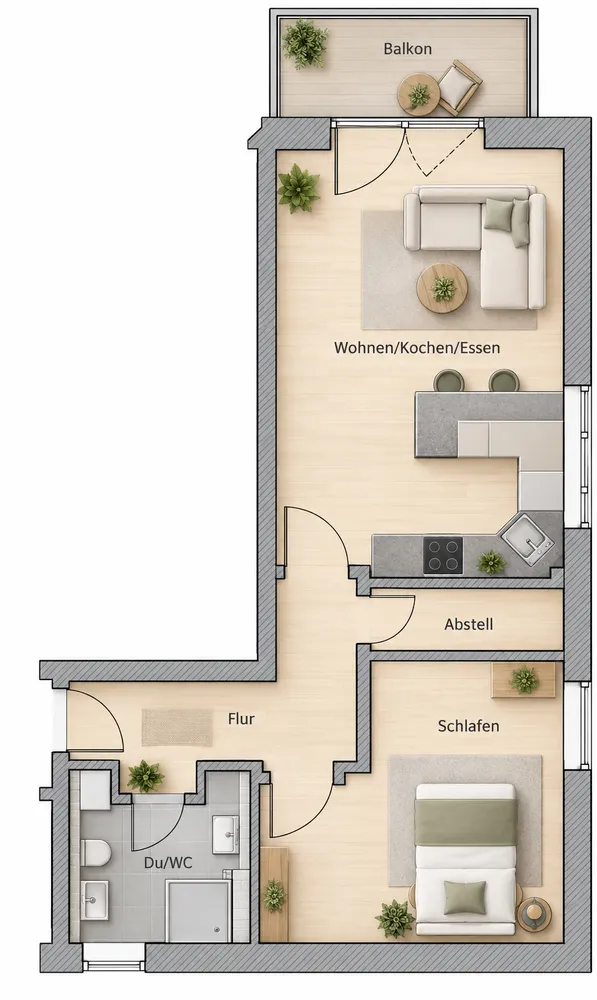 2 Zimmer Wohnung mit 54 m² in Werder (Havel) – Bild 10