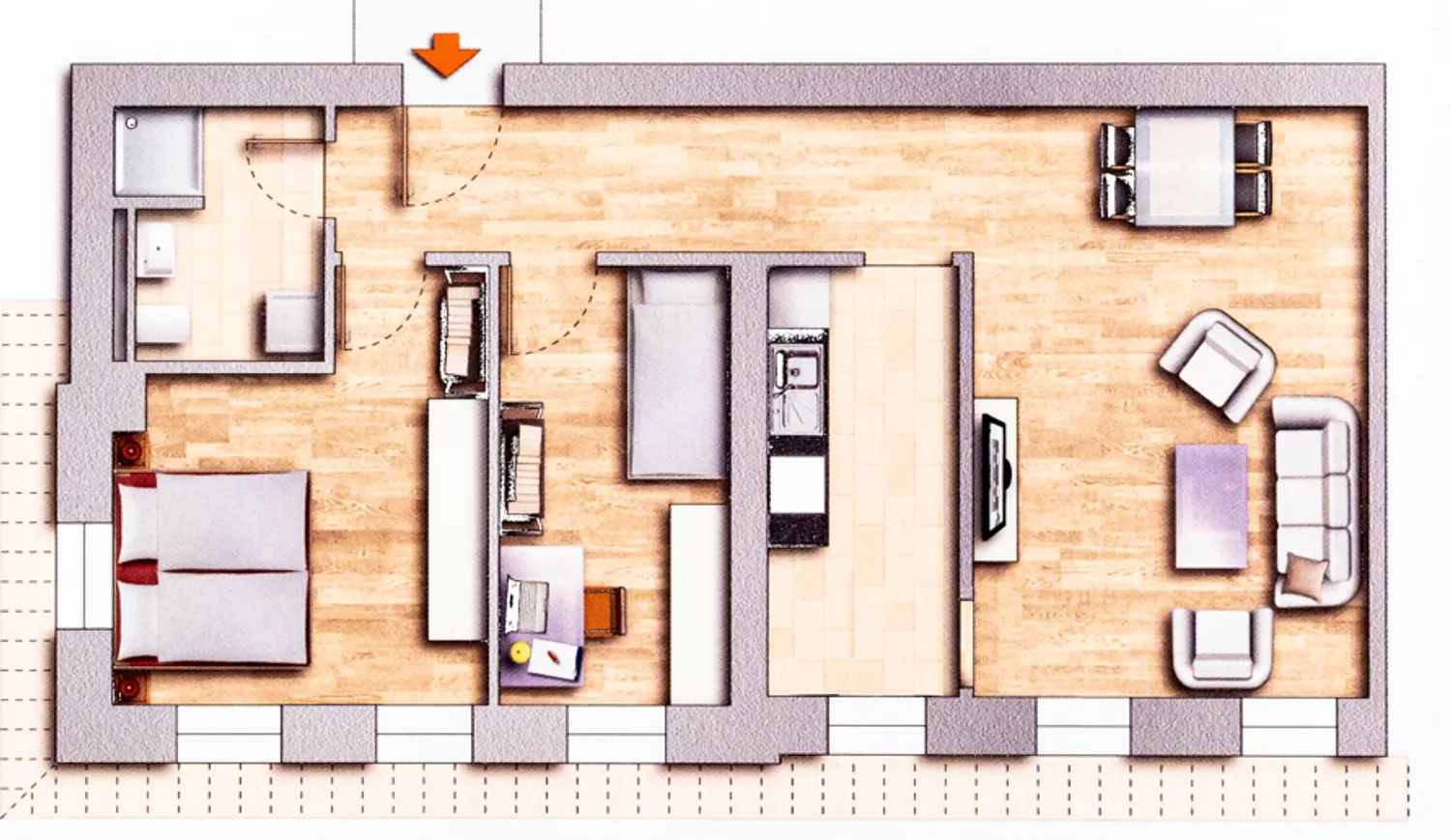 3 Zimmer Wohnung mit 71 m² in Berlin – Bild 2
