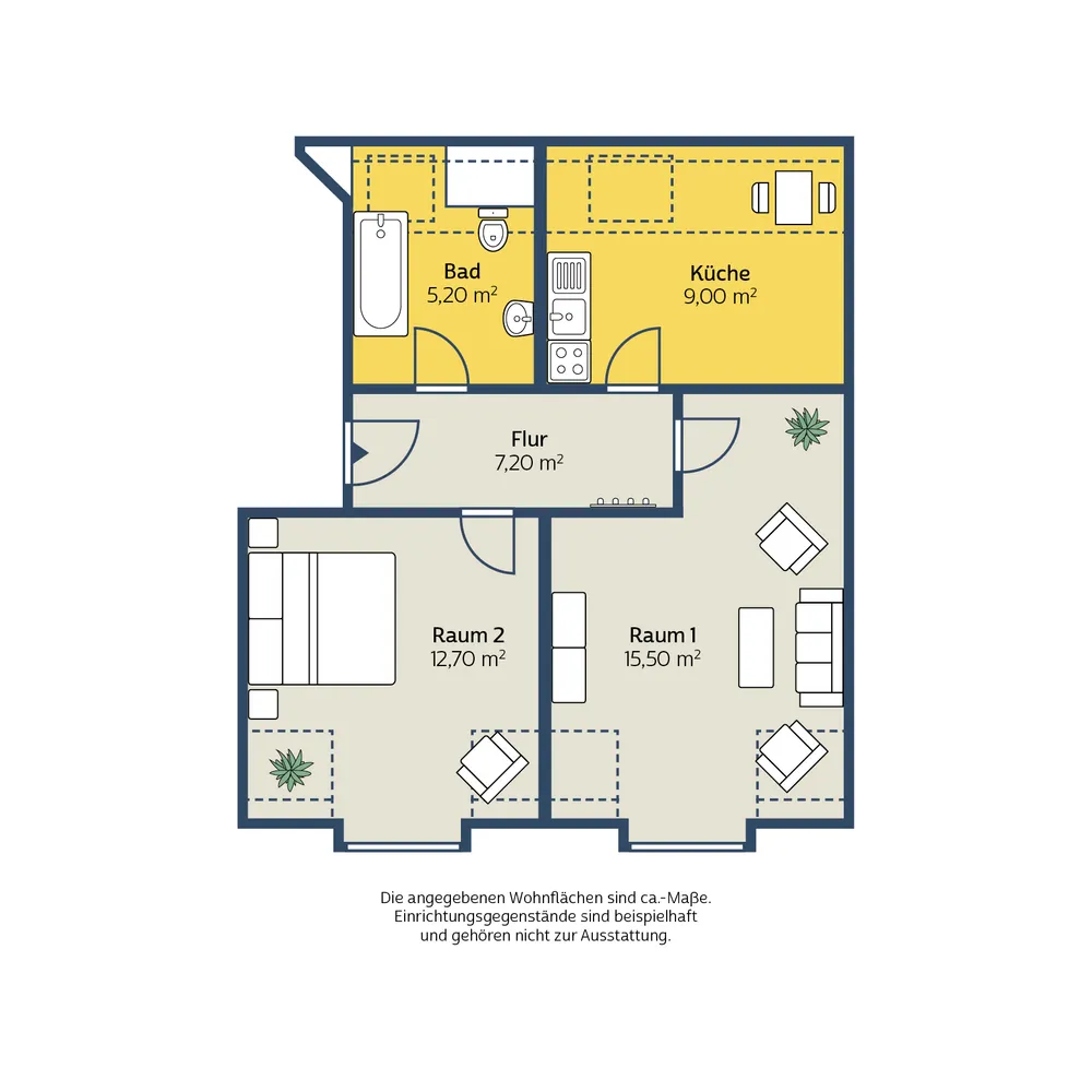 2 Zimmer Wohnung mit 50 m² in Leipzig – Bild 2