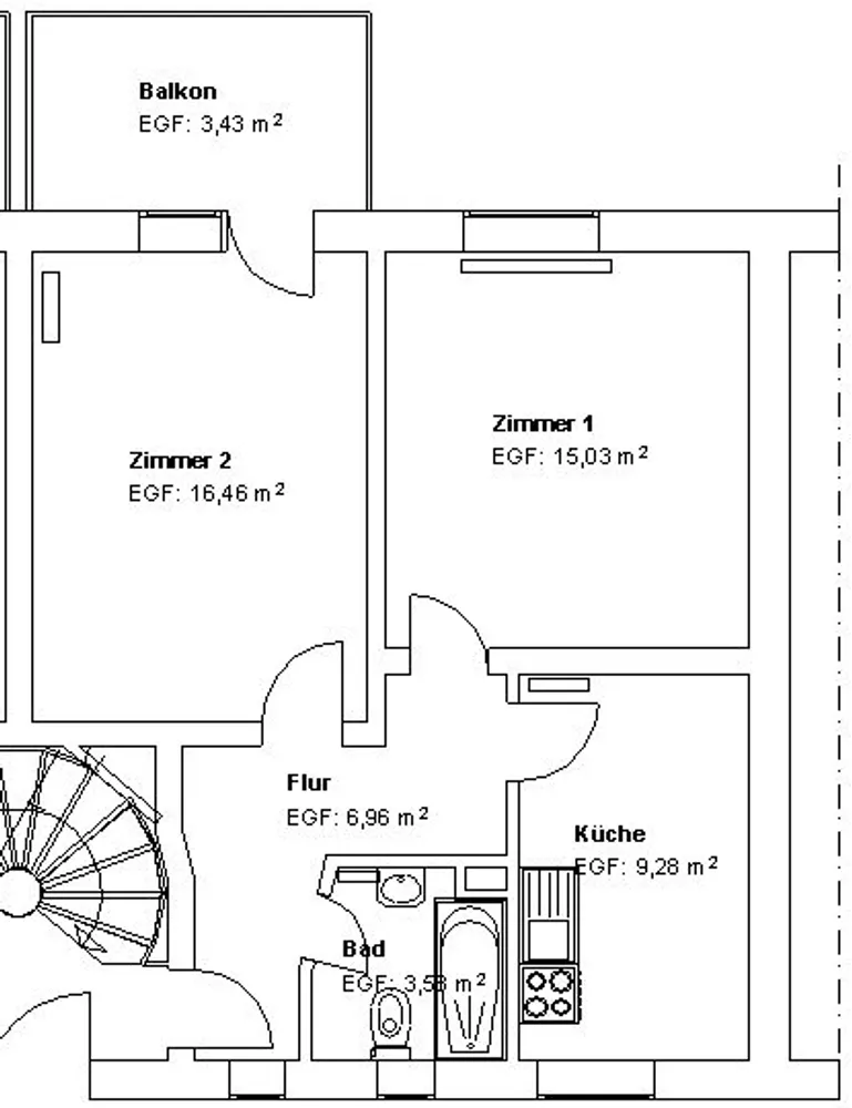 2 room apartment with 55 m² in Kassel – Photo 2