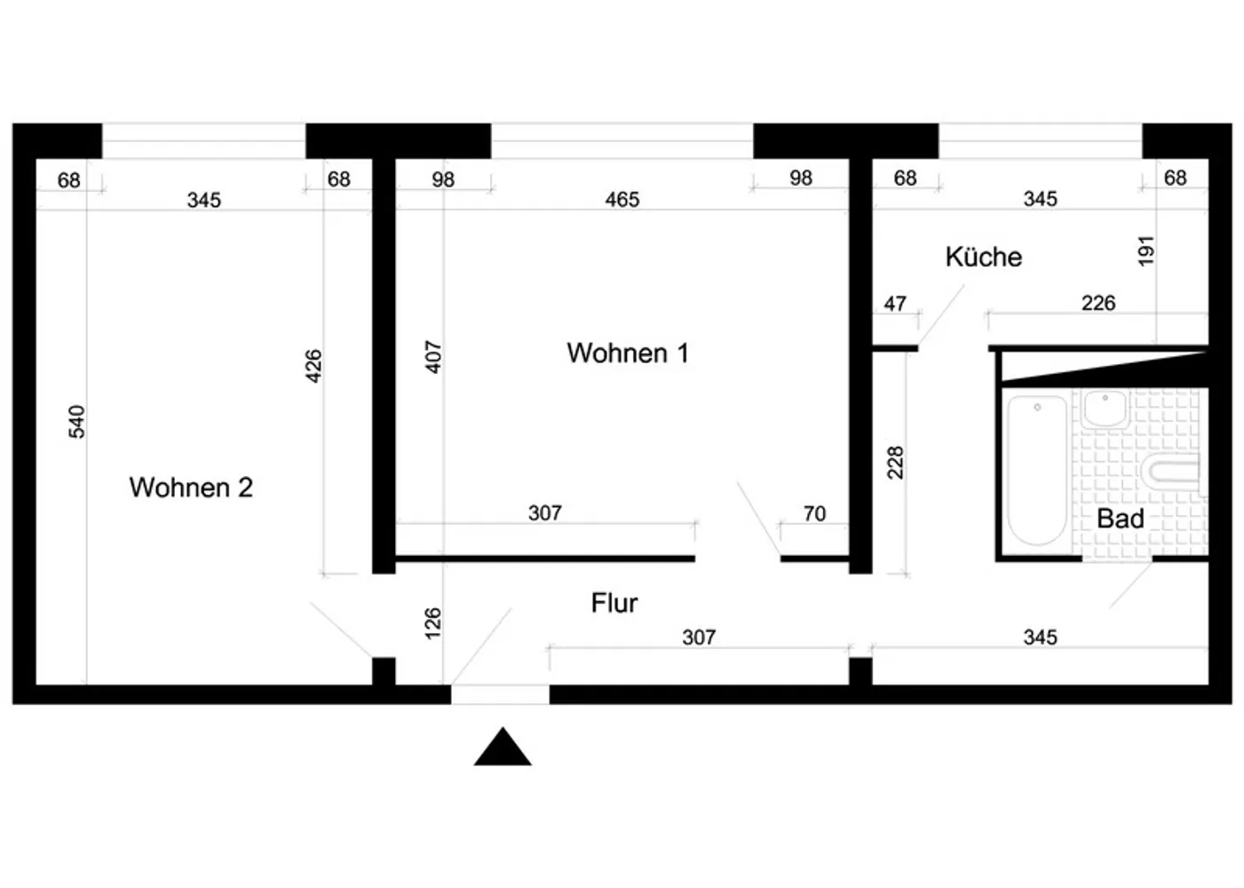 2 room apartment with 61 m² in Magdeburg – Photo 2