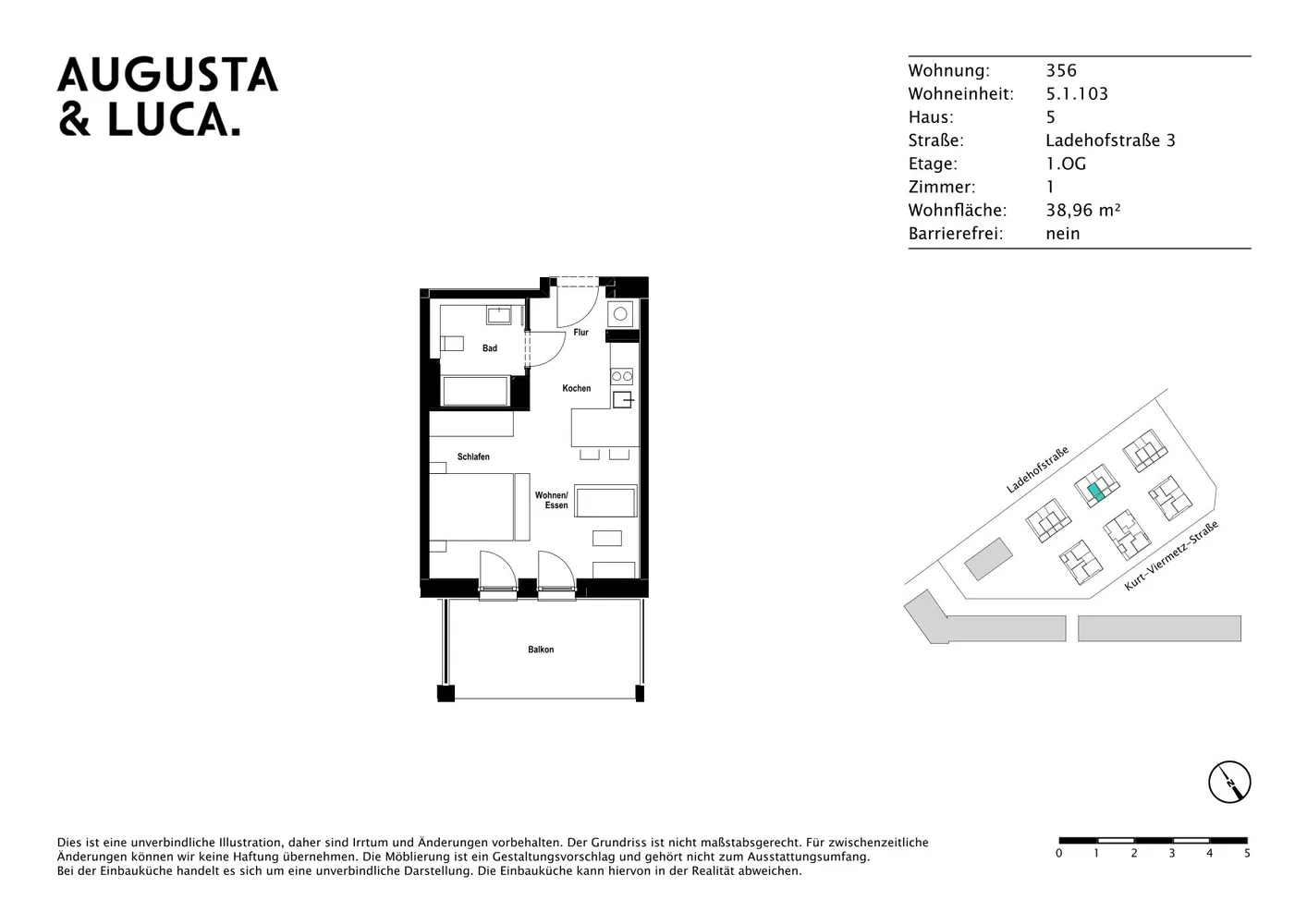 1 Zimmer Wohnung mit 39 m² in Augsburg – Bild 10