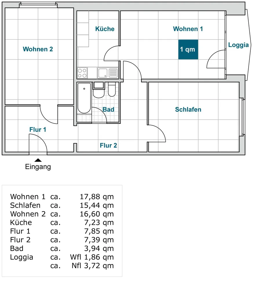 3 Zimmer Wohnung mit 78 m² in Dresden – Bild 3