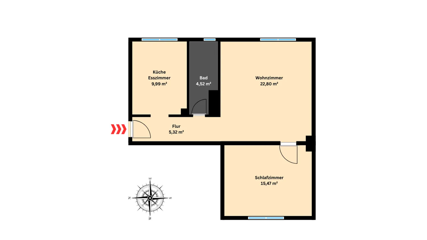 2 Zimmer Wohnung mit 58 m² in Dortmund – Bild 9