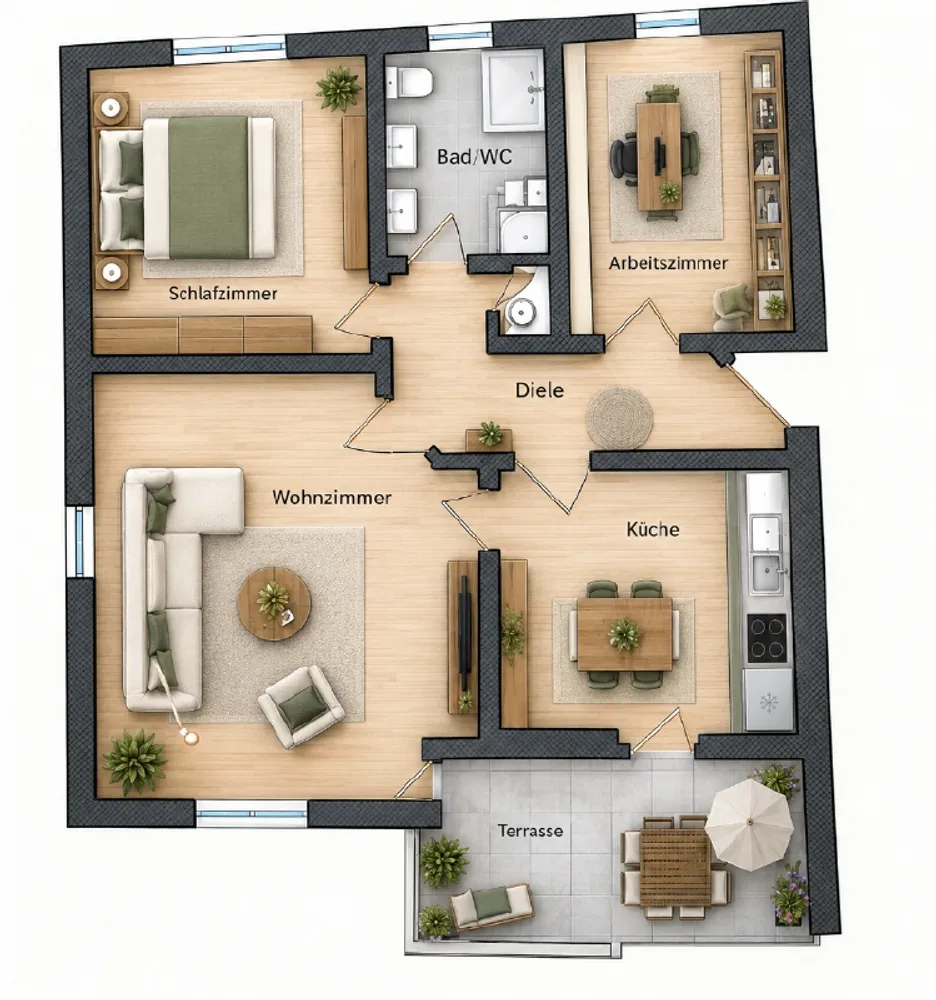 3 Zimmer Wohnung mit 78 m² in Zwickau – Bild 7