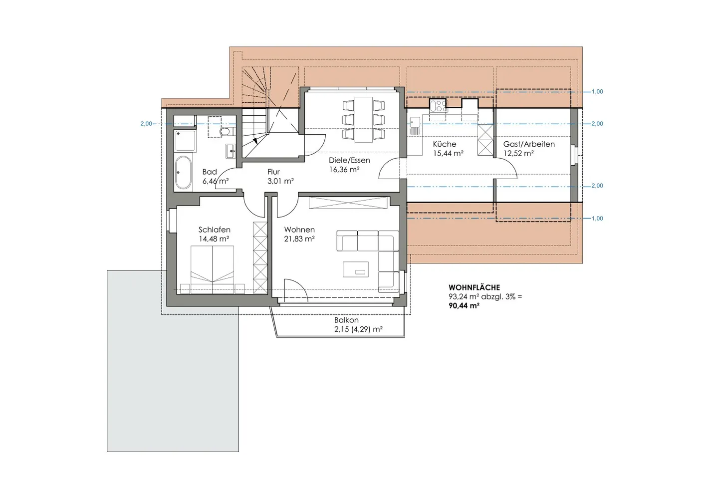 4 Zimmer Wohnung mit 90 m² in Münster – Bild 9