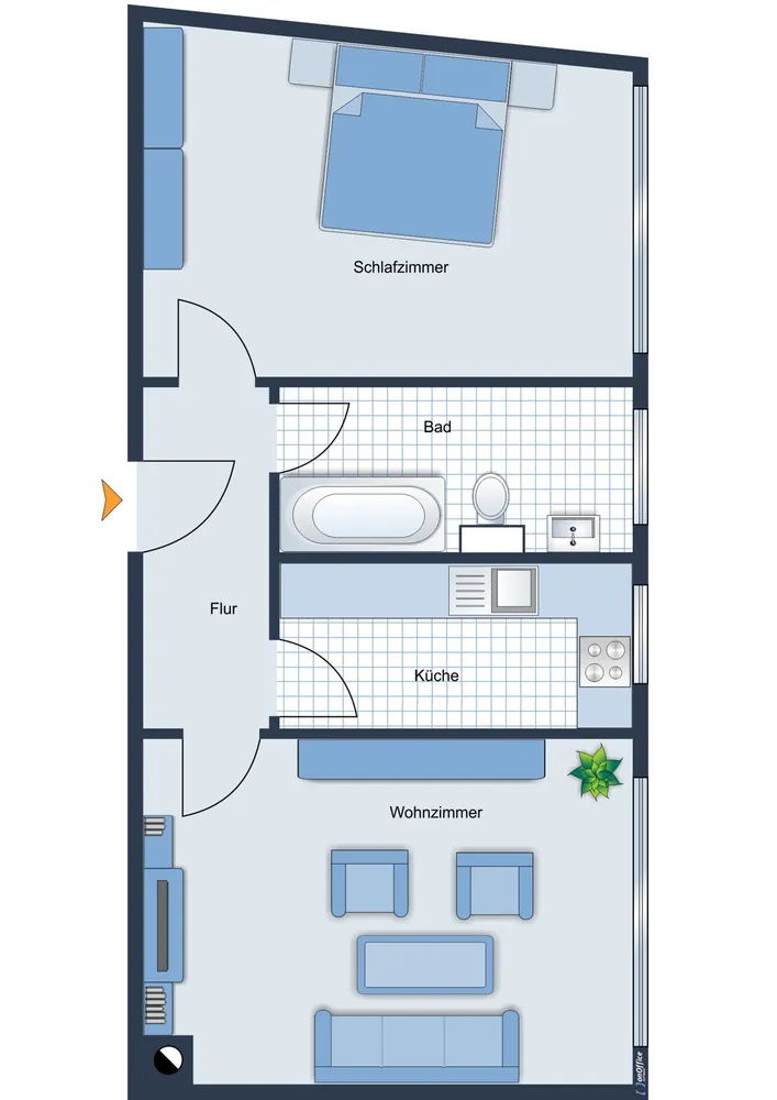 2 Zimmer Wohnung mit 54 m² in Augsburg – Bild 11