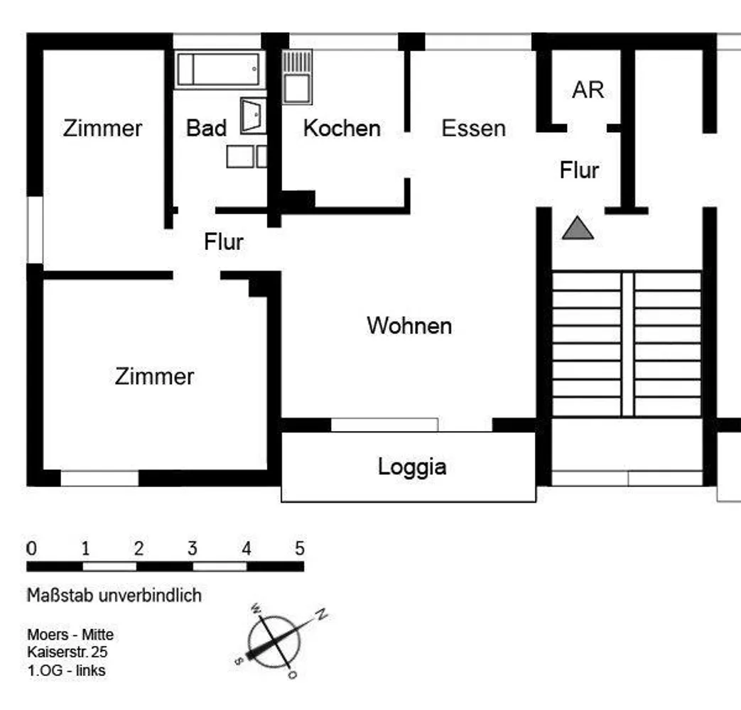 3 Zimmer Wohnung mit 67 m² in Moers – Bild 2