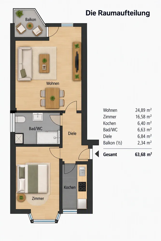 2 Zimmer Wohnung mit 64 m² in Stuttgart – Bild 8