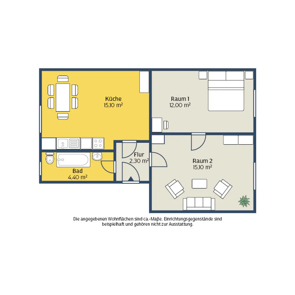 2 Zimmer Wohnung mit 49 m² in Leipzig – Bild 2