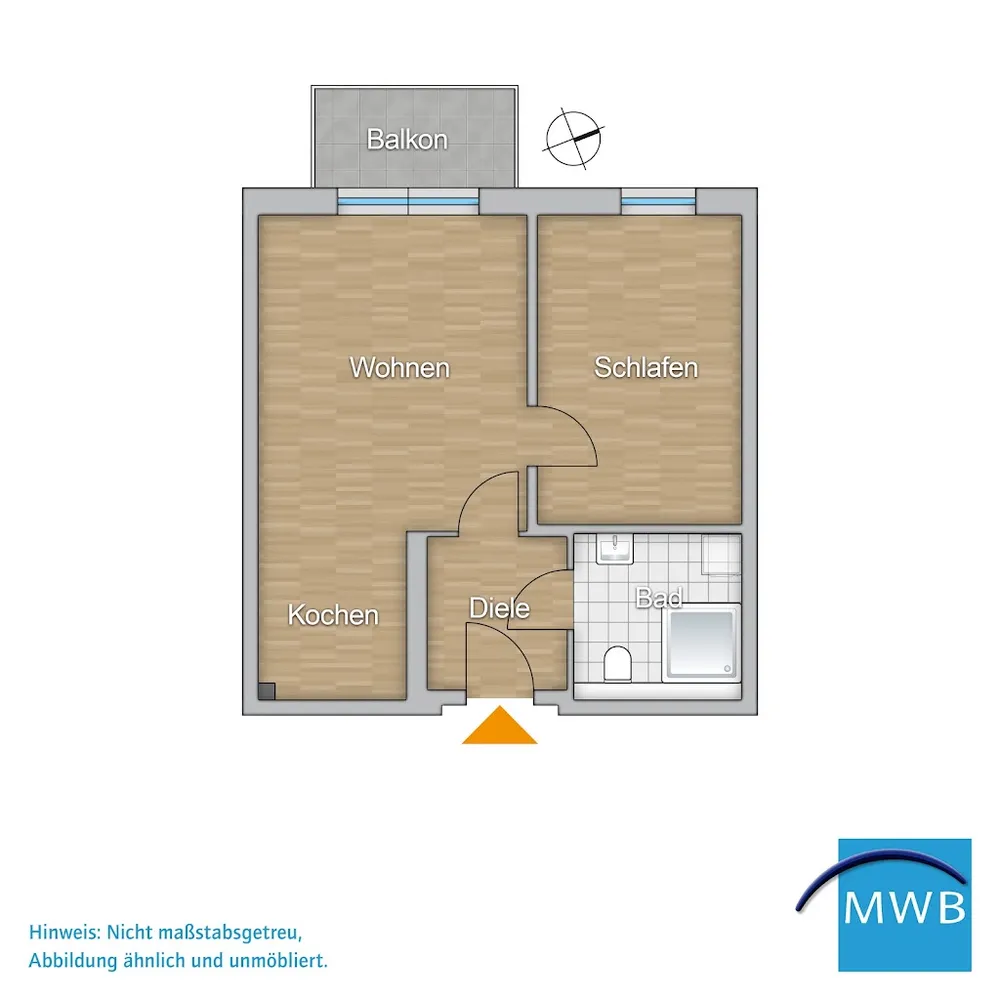 2 Zimmer Wohnung mit 52 m² in Oberhausen – Bild 2