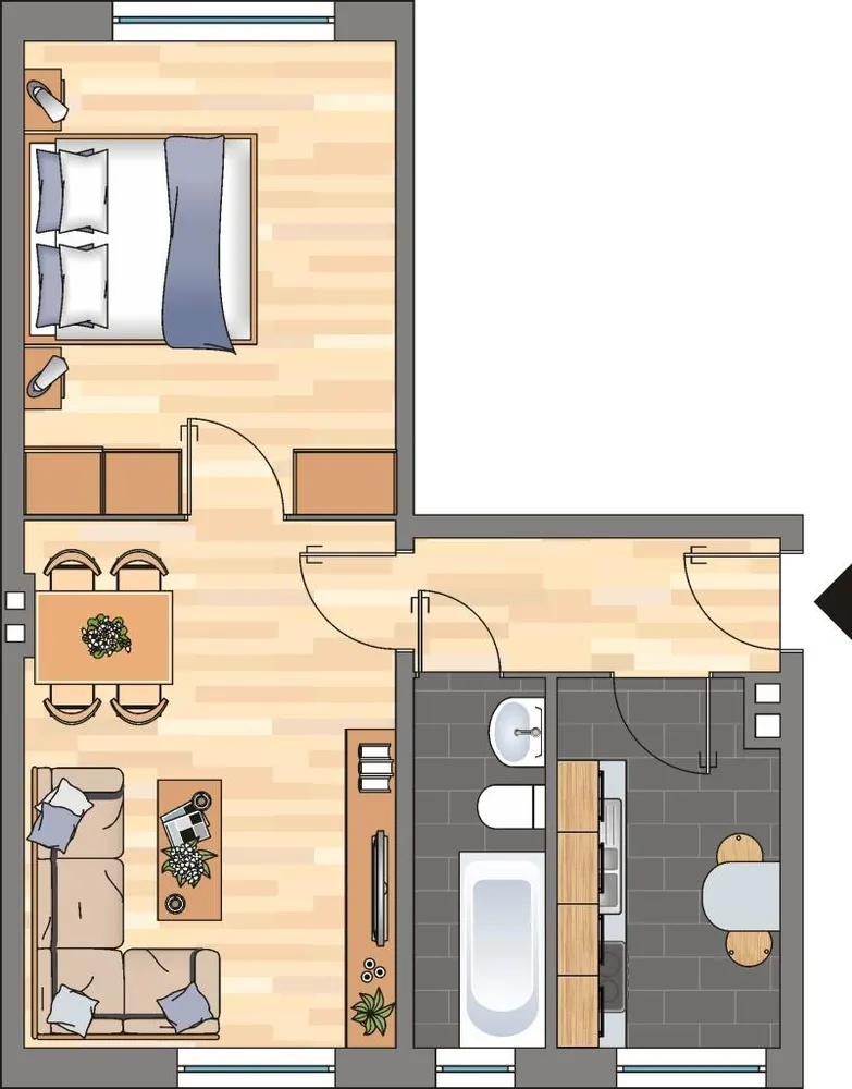2 Zimmer Wohnung mit 41 m² in Kiel – Bild 4