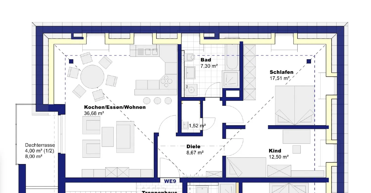 3 Zimmer Wohnung mit 88 m² in München – Bild 4