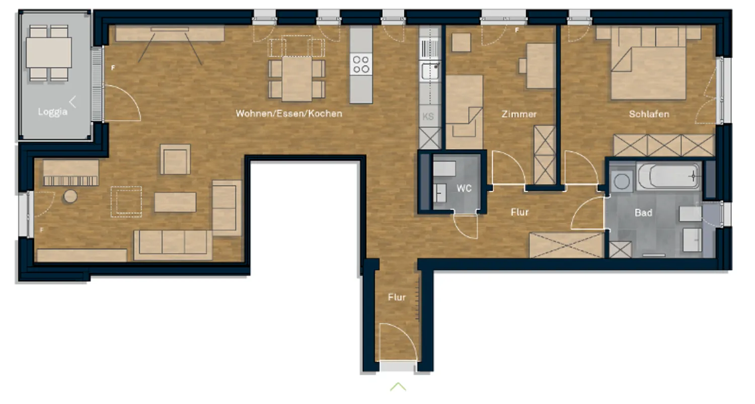 3 Zimmer Wohnung mit 101 m² in Erlangen – Bild 2