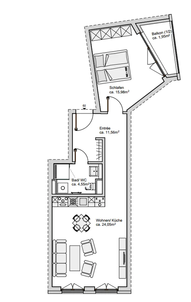 2 Zimmer Wohnung mit 58 m² in Leipzig – Bild 11