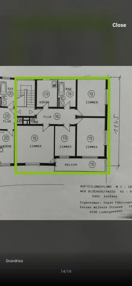 WG-Zimmer mit 96 m² in Koblenz – Bild 9
