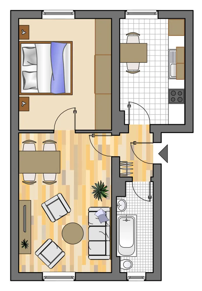 3 Zimmer Wohnung mit 49 m² in Herten – Bild 1