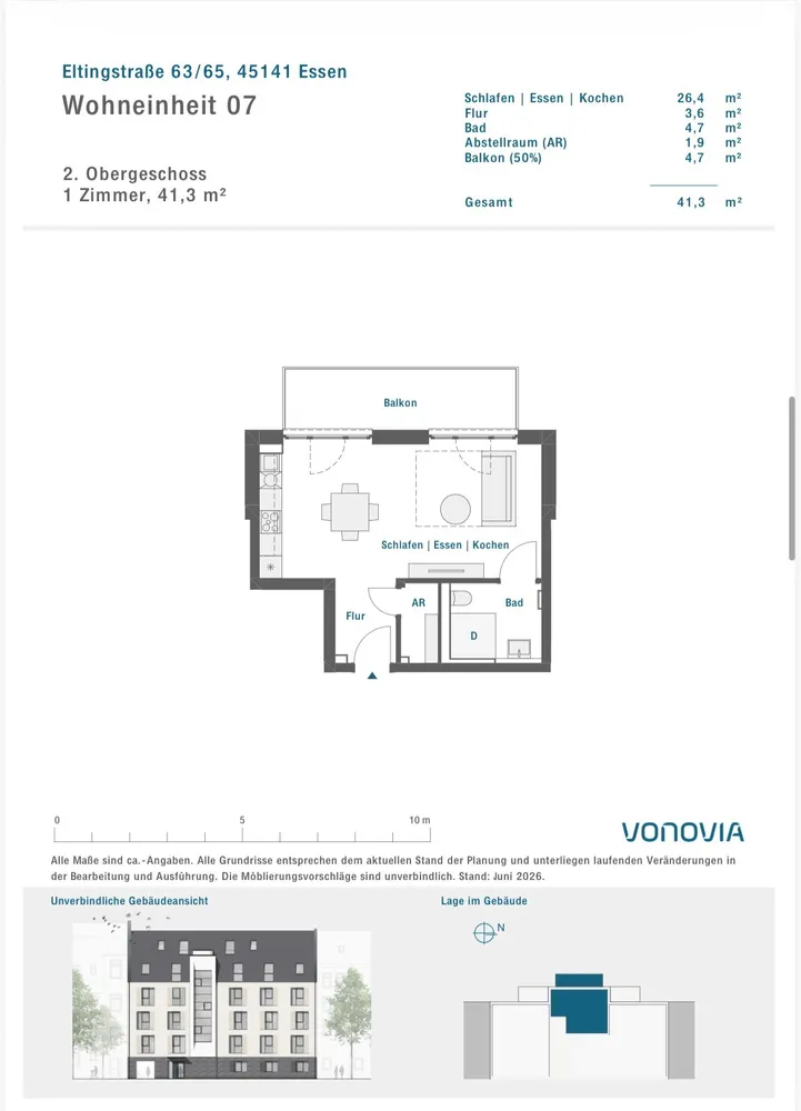 2 Zimmer Wohnung mit 41 m² in Essen – Bild 5