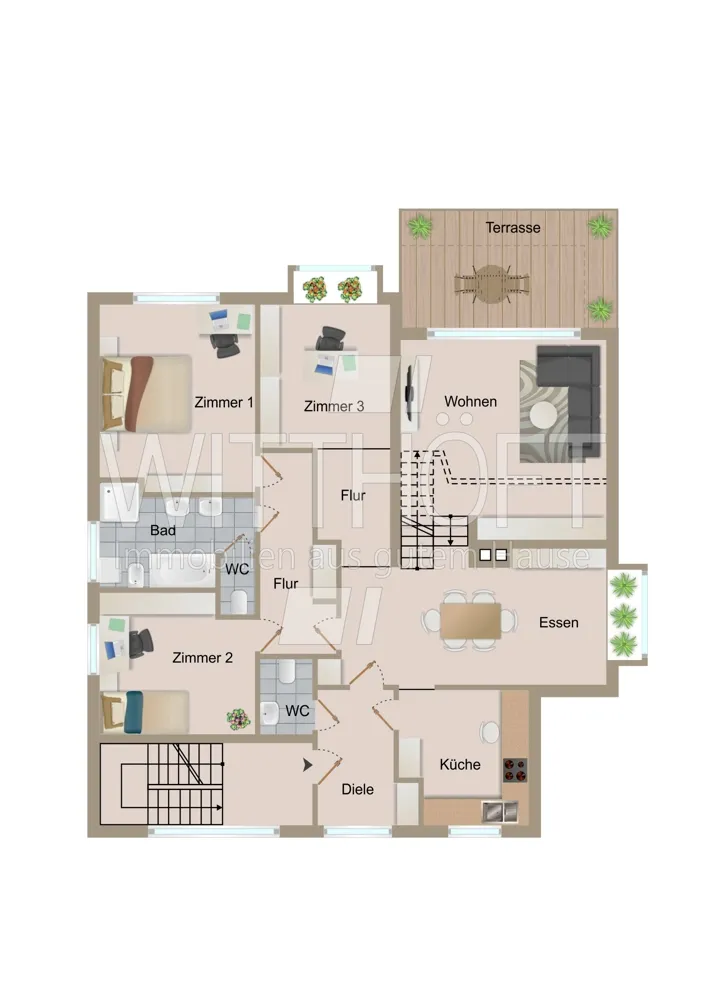 4 Zimmer Wohnung mit 160 m² in Hamburg – Bild 2