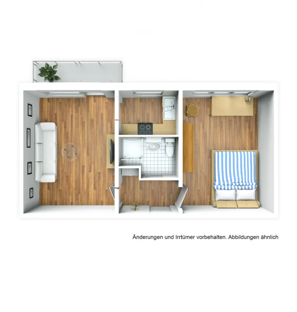 2 Zimmer Wohnung mit 44 m² in Merseburg – Bild 2