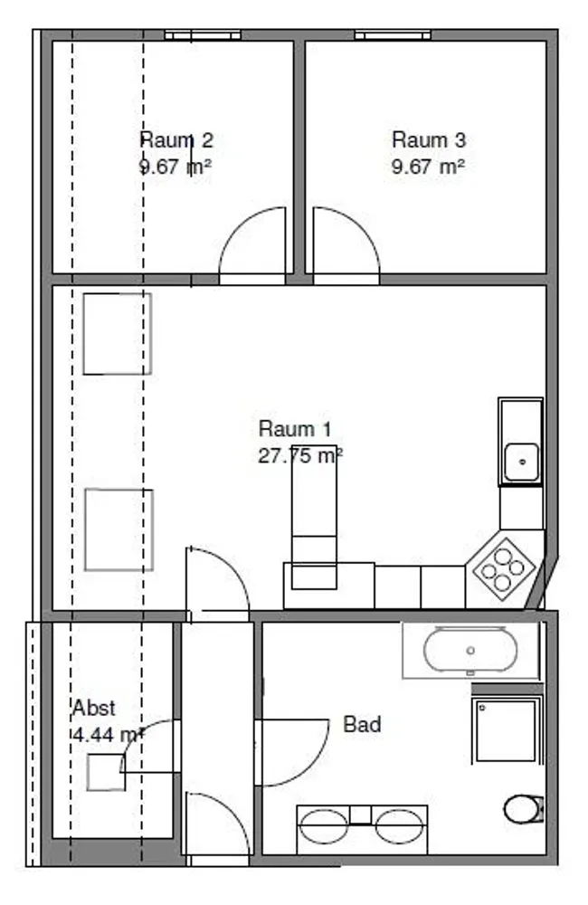 3 room apartment with 66 m² in Leipzig – Photo 6