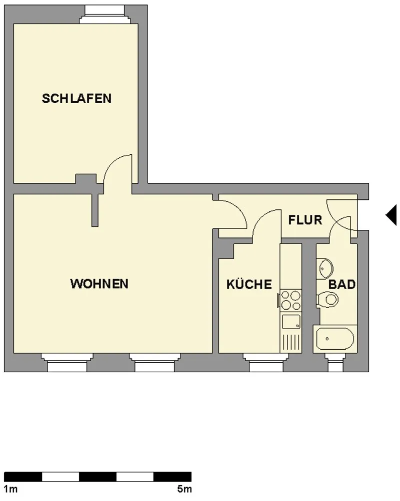 2 Zimmer Wohnung mit 52 m² in Chemnitz – Bild 5