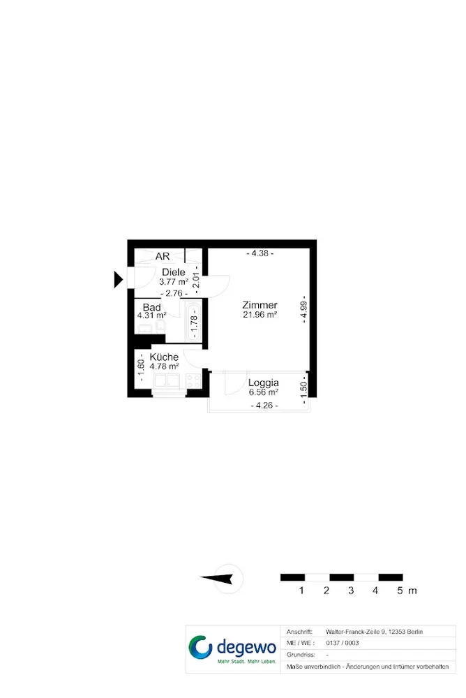 1 Zimmer Wohnung mit 40 m² in Berlin – Bild 5